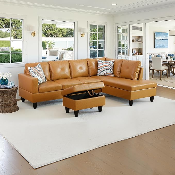 NicBex Sectional Couch 3 Pieces Sofa Set by NicBex