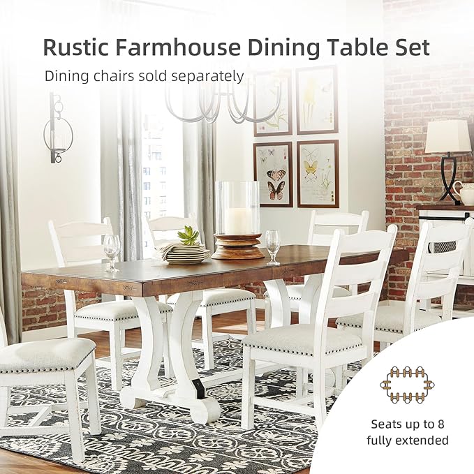 Signature Design by Ashley Valebeck Farmhouse Rectangular Extension Dining Table - Image 6