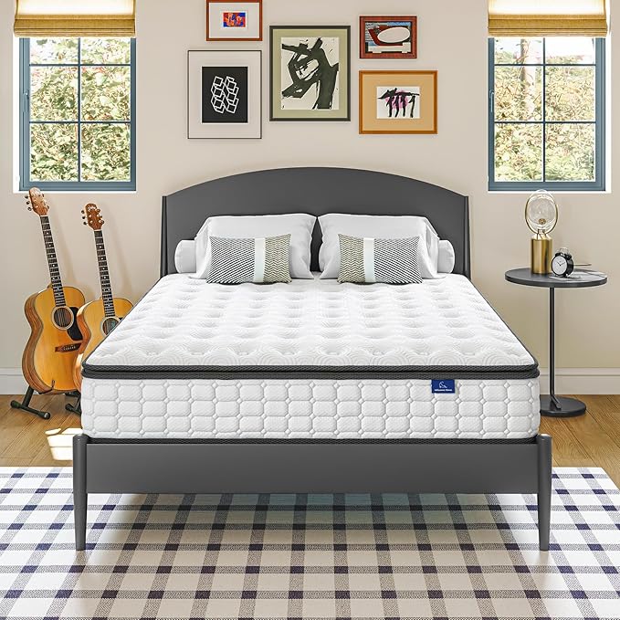 Vesgantti Twin Mattress, 10 Inch Hybrid Twin Size Mattress in a Box, Single Bed - Image 2