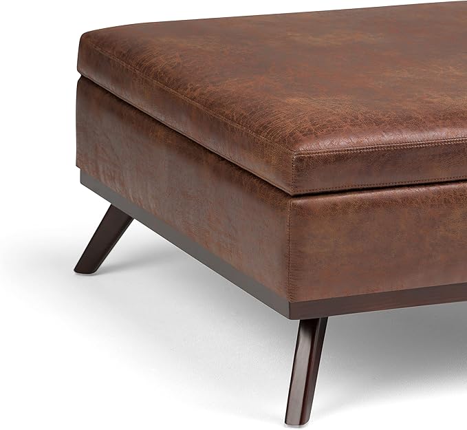 SIMPLIHOME Owen 36 inch Wide Mid Century Modern Square Coffee Table Storage - Image 8