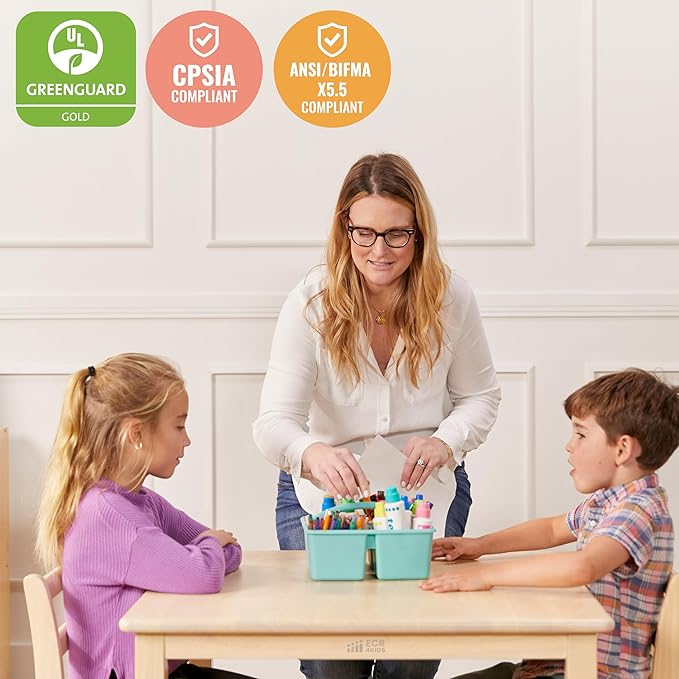 ECR4Kids 30in Square Hardwood Table - Image 4