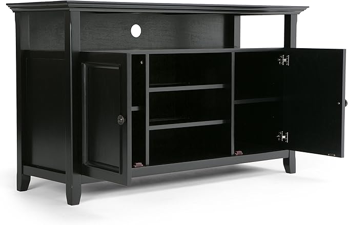 SIMPLIHOME Amherst Solid Wood Universal TV Media Stand, 54 Inch Wide, - Image 4