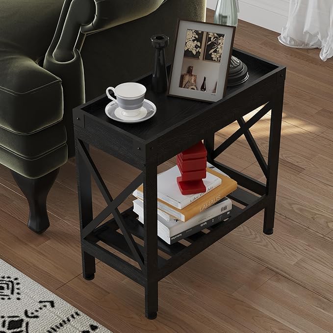 Narrow Side Table, End Table, Sofa Side Table, End Table Nightstand - Image 2