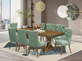 LEDA9-AWA-22 9-Piece Modern Dining Table Set Includes a Kitchen Table and 8 by LuxebyEastWestFurniture
