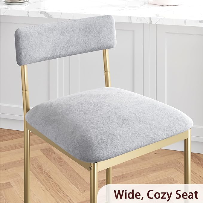 GarveeHome Bar Stools Set of 2, Upholstered Counter Height Bar Stools - Image 5