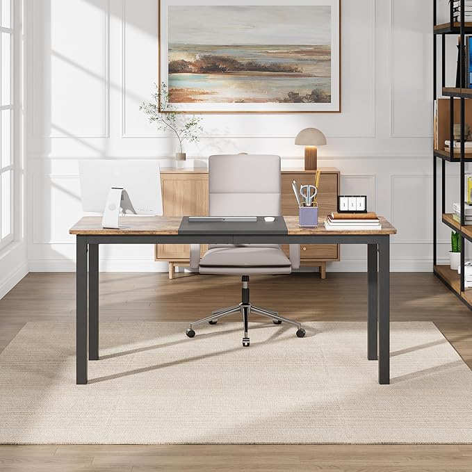 GarveeHome 63 Inch Computer Desk, Modern Office Desk by GarveeHome