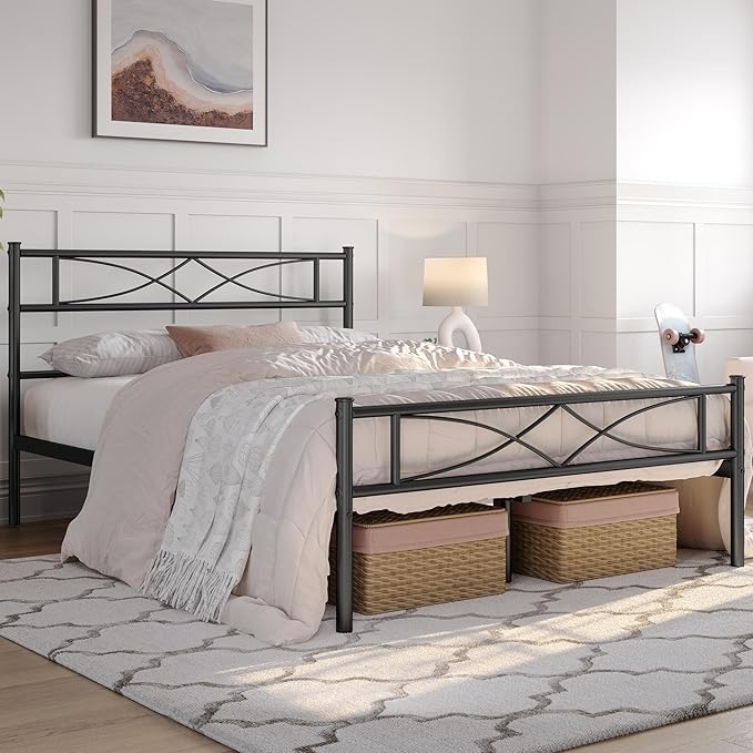 Yaheetech Metal Full Size Bed Frame, Platform Bed Frame, Mattress Foundation - Image 3