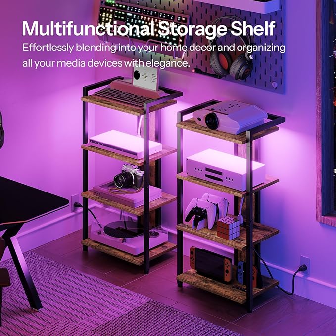 HOOBRO 4-Tier AV Media Stand, Media Console - Image 4