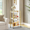 Bar Cart for The Home, 3-Tier Drink Cart on Wheels, Home Bar Serving Cart by MAHANCRIS
