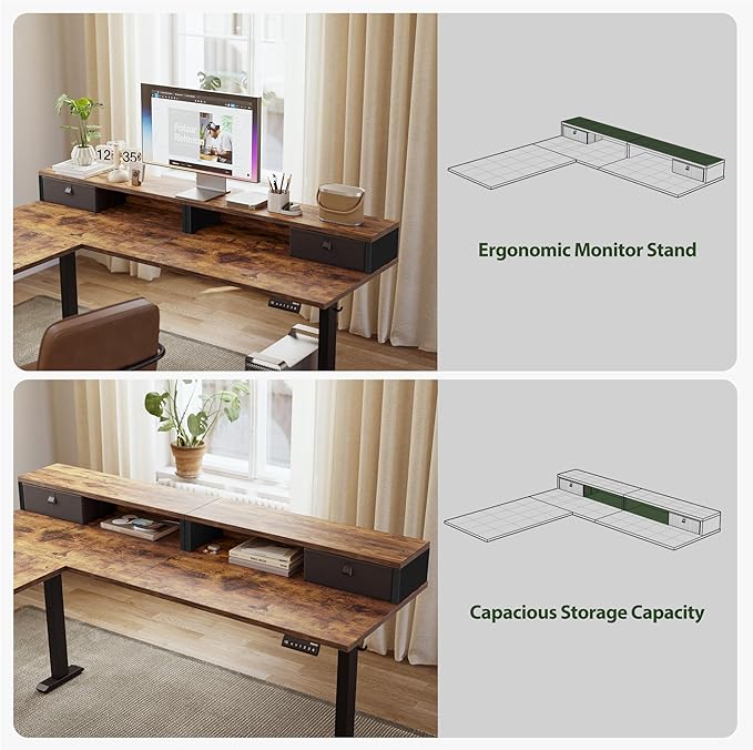 Agilestic L Shaped Electric Standing Desk - Image 6