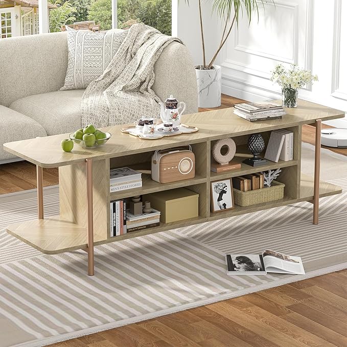 Giluta TV Stand for TV up to 75 Inch, Wood TV Cabinet - Image 8