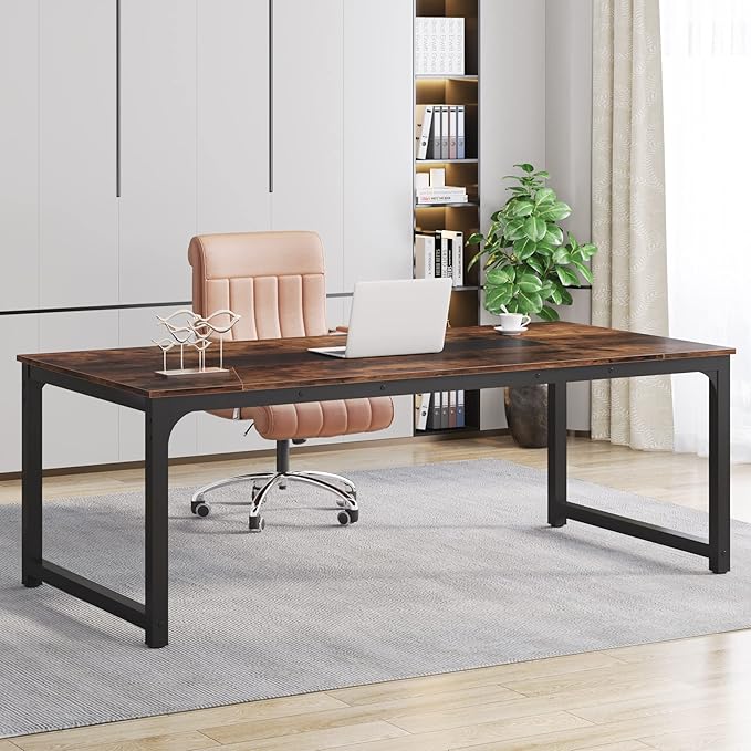 Tribesigns Modern Computer Desk, 78.7 x 39.4 inch X Large Executive Office Desk - Image 2