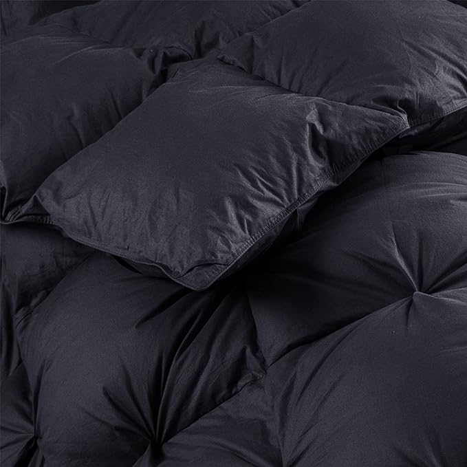 Luxurious Goose Down Feather Fiber Comforter, Exquisite Pinch Pleat Design - Image 7