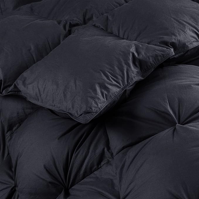 Luxurious All-Season Goose Down Feather Fiber Comforter Queen Size Duvet Insert - Image 7
