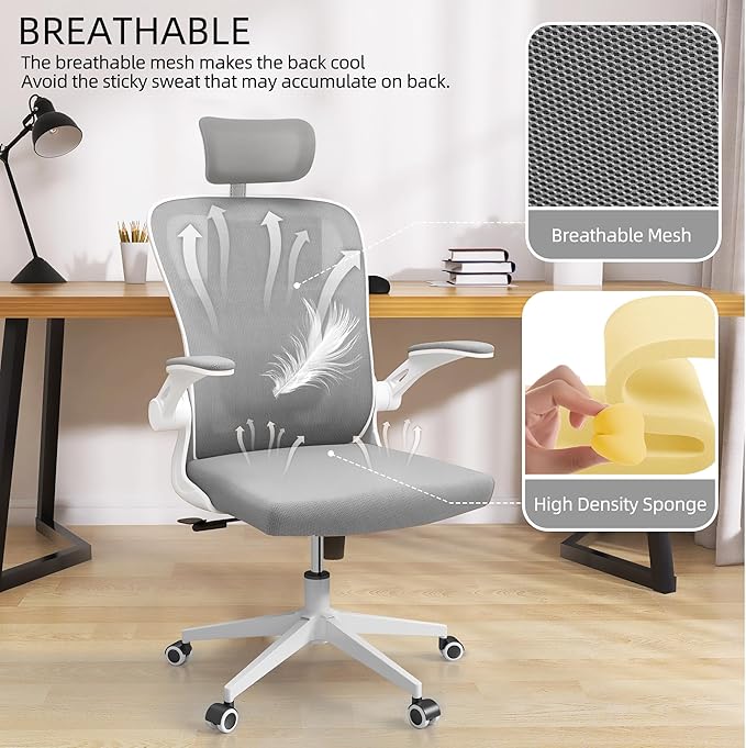 Monhey Office Chairs, Ergonomic Office Chair, Computer Chair - Image 6