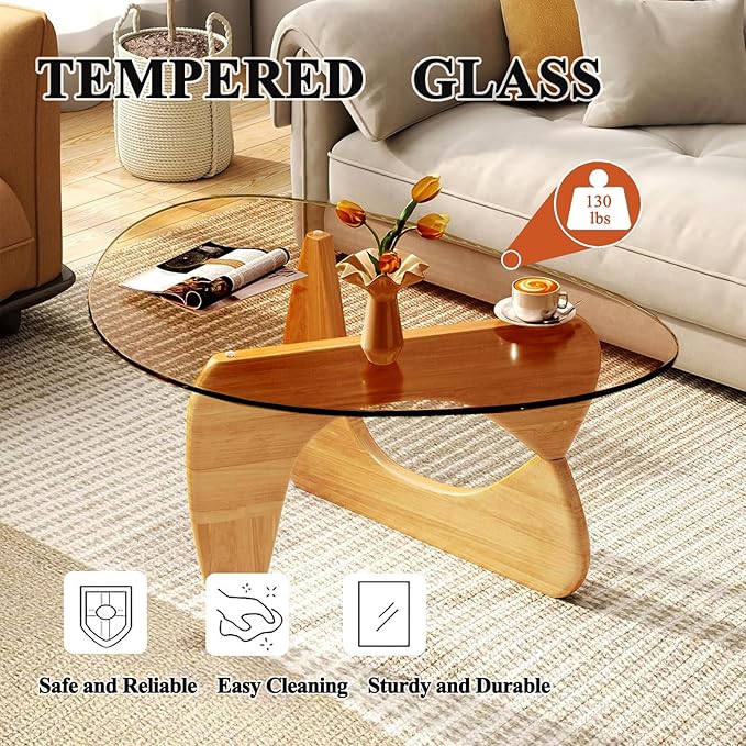 Mid Century Modern Glass Coffee Table, Coffee Table - Image 3