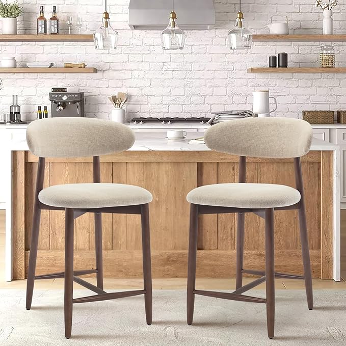 COLAMY Counter Height Bar Stools Set of 2, Kitchen Bar Stools by COLAMYINC