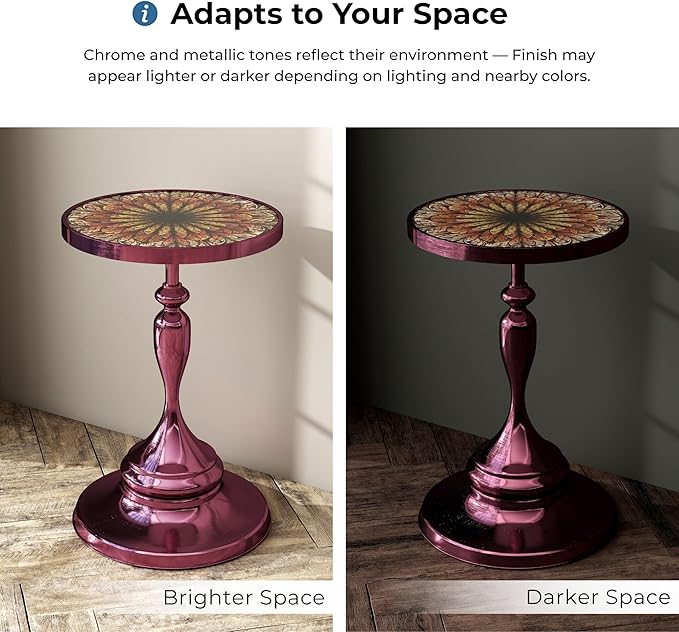HOMES: Inside + Out Halric Modern 24" Tall Round End Table - Image 7