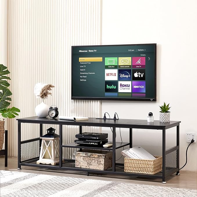 VECELO TV Stand with Power Outlets - Image 7