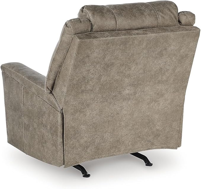 Signature Design by Ashley Skymaker Modern Faux Leather Manual Rocker Recliner - Image 4