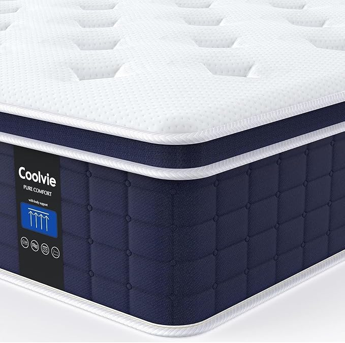 Coolvie 12 Inch Hybrid Twin XL Mattress -Firm Feel -Support Foam by COOLVIE