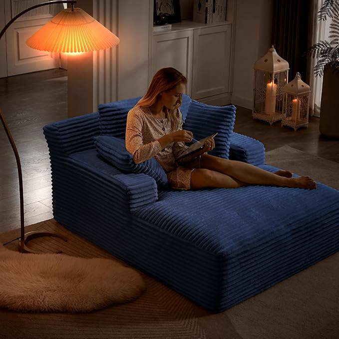 Oversized Chaise Daybed Lounge Sleeper Chair Sofa Full Foam Cloud Chaise Sofabed - Image 5