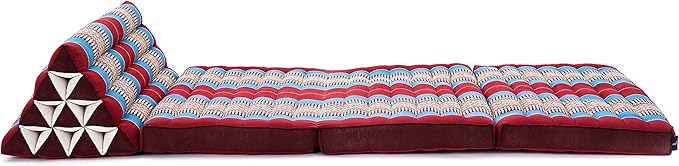 Leewadee 3-Fold Mat XXL with Triangle Cushion – Firm TV Pillow, Foldable - Image 8