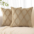 decorUhome Throw Pillow Covers 16x16 Inch Set of 2, Soft Plush Faux Fur Wool by decorUhome