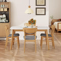 Merax 5-Piece Dining Set, Solild Wood Table & Chairs by Merax