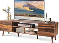 WLIVE TV Stand for 65 70 inch TV, Mid Century Modern TV Console, Entertainment by WLIVE