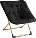 Comfy Oversized Saucer Chair, Soft Faux Fur Reading Lounge Chair by Youtanic