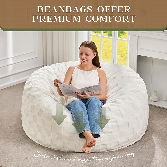 Hobestluk Bean Bag Chairs Beanbag Chair - Image 6