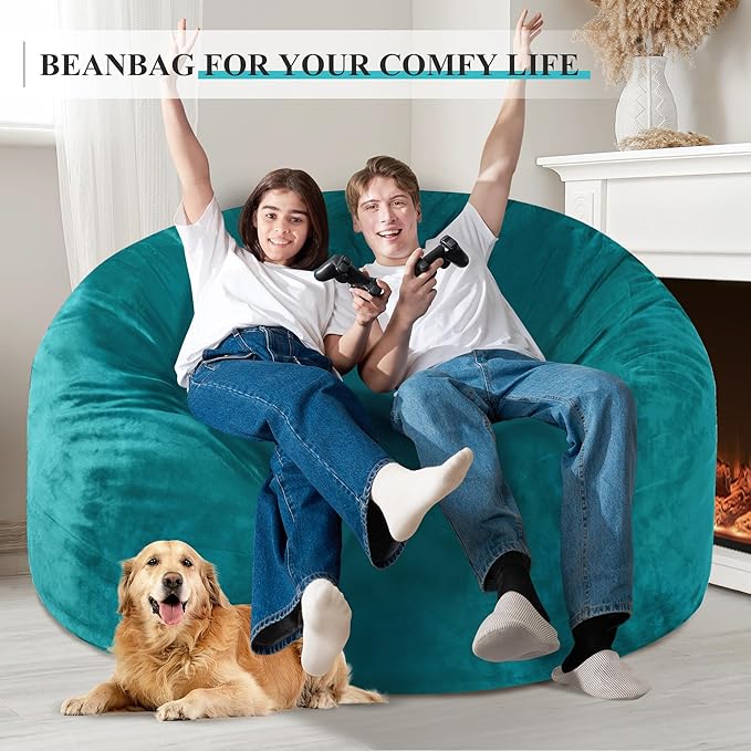Homguava 5 FT Bean Bag Chair: 5' Bean Bags - Image 4