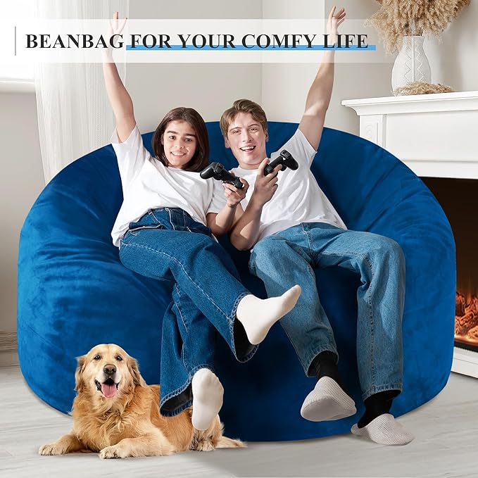 Homguava 5FT Bean Bag Chair Giant BeanBag - Image 4