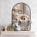Arched Wall Mirror 24"X36", Modern Farmhouse Mirror Wall Mounted, Curved Arch by PUZONJIG