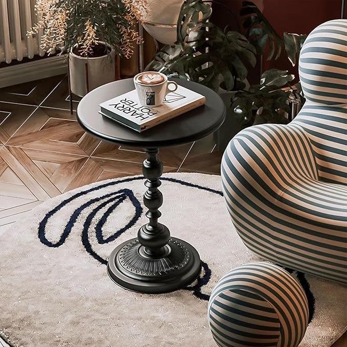 Chic Vintage Round Side Table - Image 5