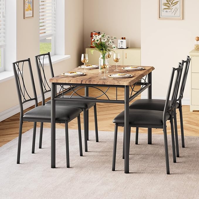 Dining Table Set for 4, Compact Kitchen Table - Image 5