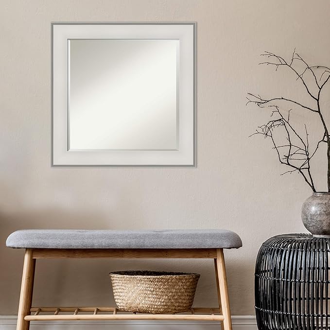 Amanti Art White Bathroom Mirror - Image 6