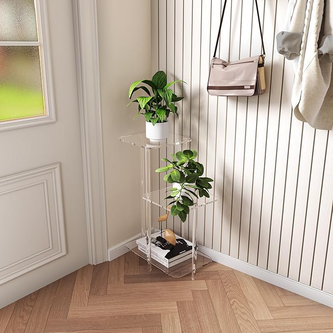 Eglaf Acrylic 3 Tiers Side Table - Image 7