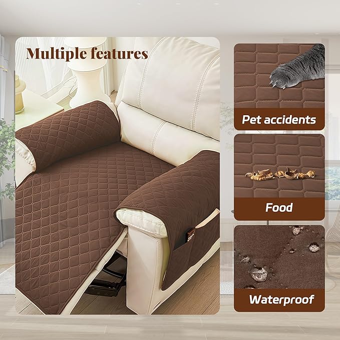MEHIDFY Sofa Seat Arm Cover, Waterproof Couch Armrest Protector, Anti-Slip Sofa - Image 5