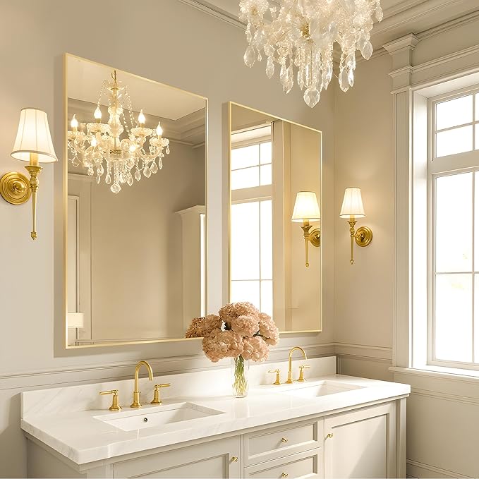 Bathroom Mirror 24"x36", Rectangle Wall Mirror Mounted, Rust-Resistant - Image 2