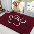 OLANLY Door Mat for Muddy Dog Paws 36x24, Ultra Absorbent Chenille Mud Doormat by OLANLY