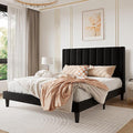 SHA CERLIN Queen Bed Frame/Velvet Upholstered Platform Bed Frame by SHACERLIN