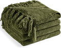 Chenille Throw Blanket for Couch 60"X 80" Twin, Soft Cozy Throws by LONGCREATE