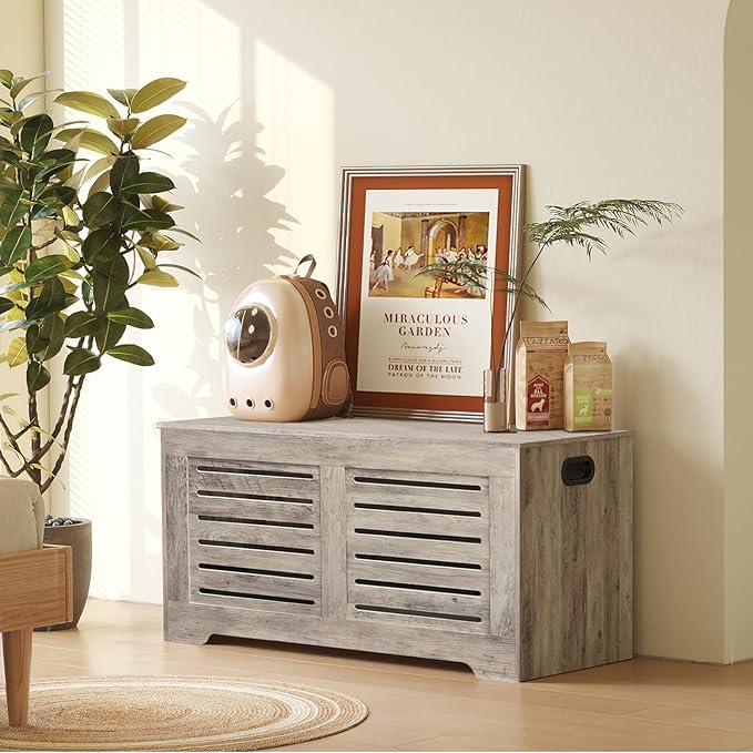 DINZI LVJ Storage Chest, 39.4”Wooden Toy Box - Image 4