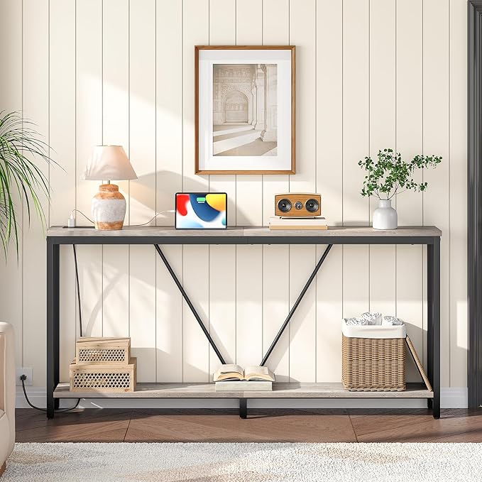 HOOBRO 70.9" Extra Long Sofa Console Table - Image 2
