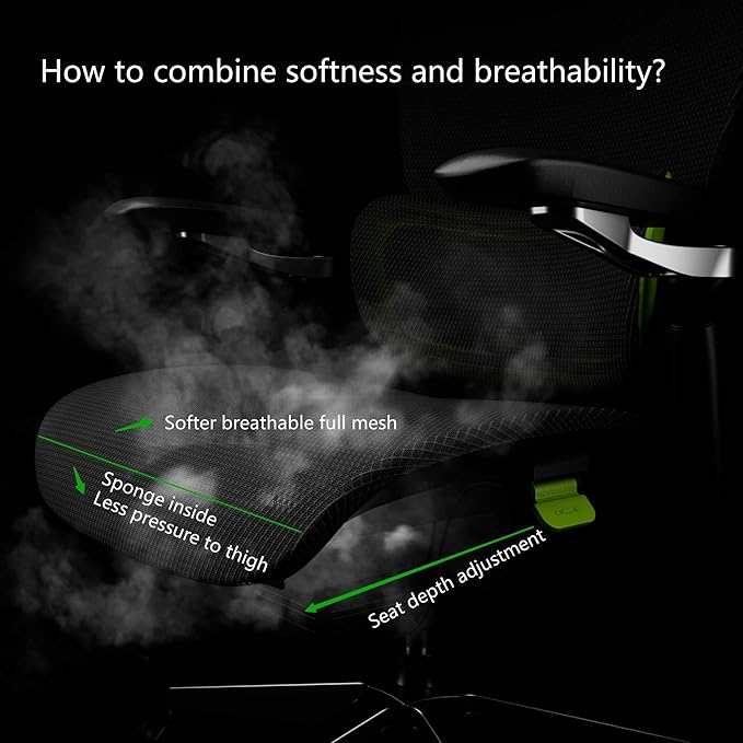 Ergonomic Office Chair, Mesh Home Office Desk Chair - Image 7