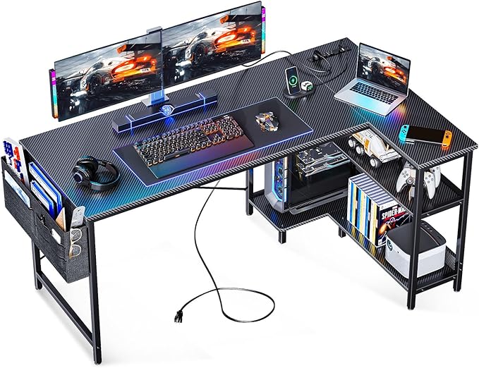 ODK 55 Inch L Shaped Gaming Computer Desk by ODK