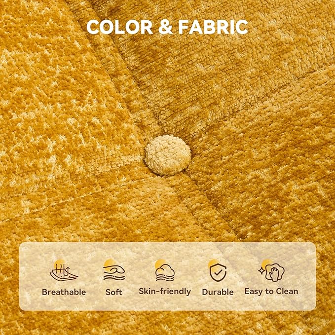 Bean Bag Chair, Soft Chenille Pre-Filled Lazy Chair Floor Sofa Bean Bag Chair - Image 6