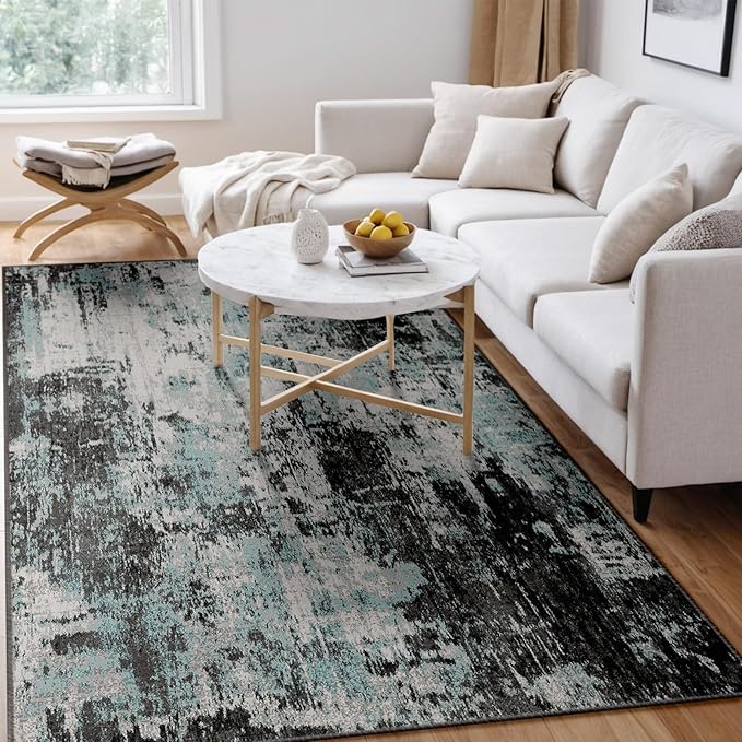 Washable Area Rugs 4'x6' Non-Slip Modern Abstract Soft - Image 8